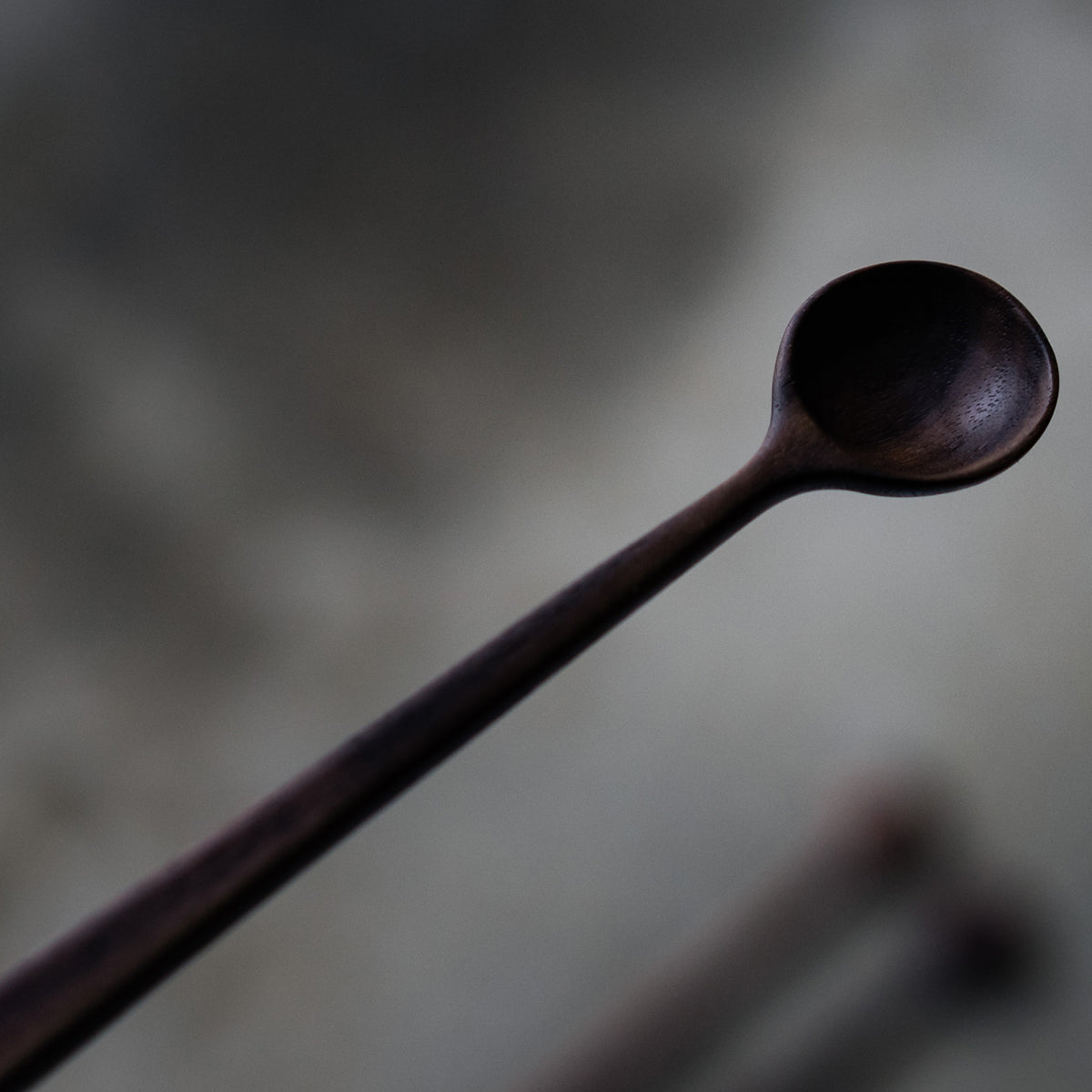 Black Walnut Condiment Spoon